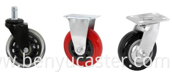 40mm 50mm PU TPR PVC Nylon TPE Np Cast-Iron Alloy Caster Wheel with Swivel for Small Cabinets